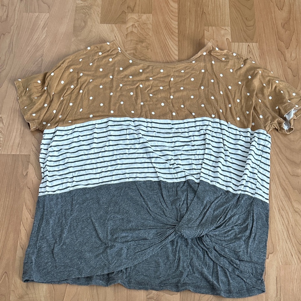 Maurices 24/7 Color Block Top